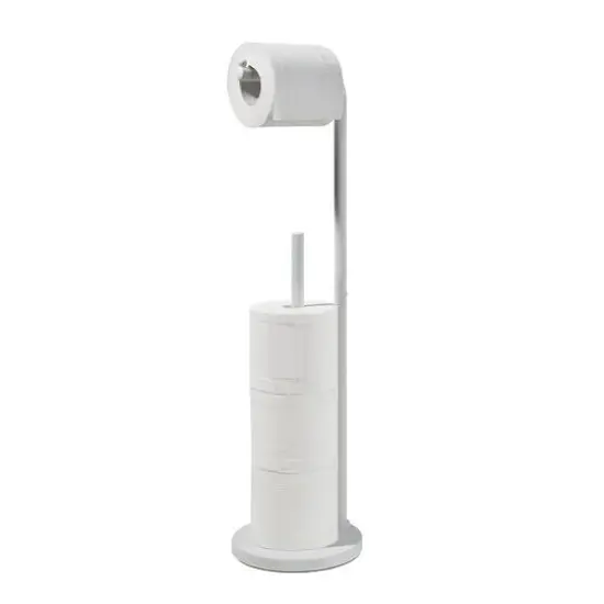 SunnyPoint Toilet Paper Holder with Circle Base White {1}