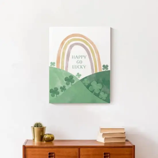 Happy Go Lucky Canvas Wall Art {3}