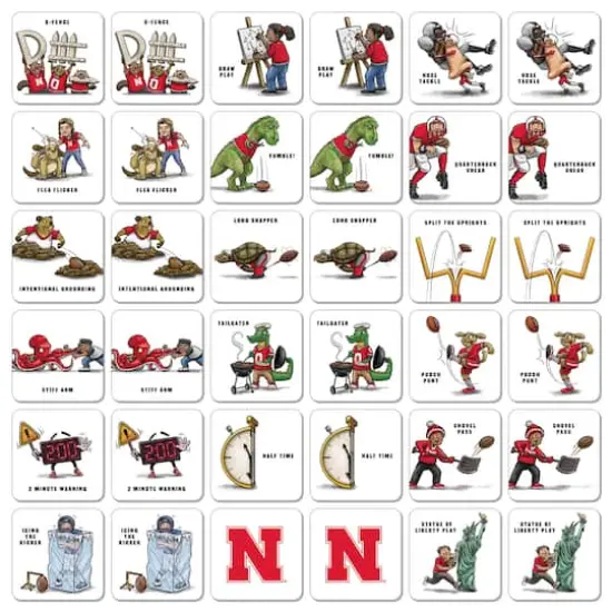 College Team Licensed Memory Match Game Nebraska Cornhuskers {4}