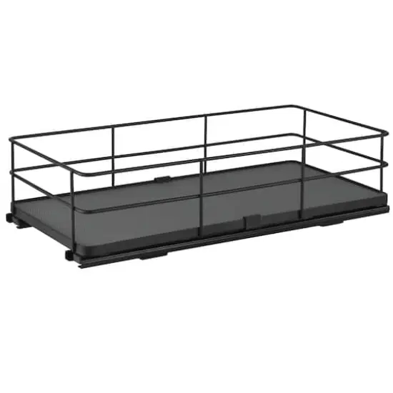 Organize It All Matte Black Slide Out Shelf Organizer {1}