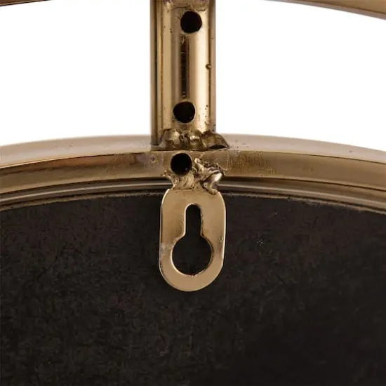 Glitzhome&reg; 24" Deluxe Round Gold Mirror {5}