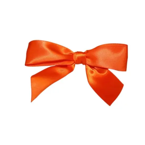JAM Paper 3.25" Satin Twist Tie Bows, 100ct. Orange {1}