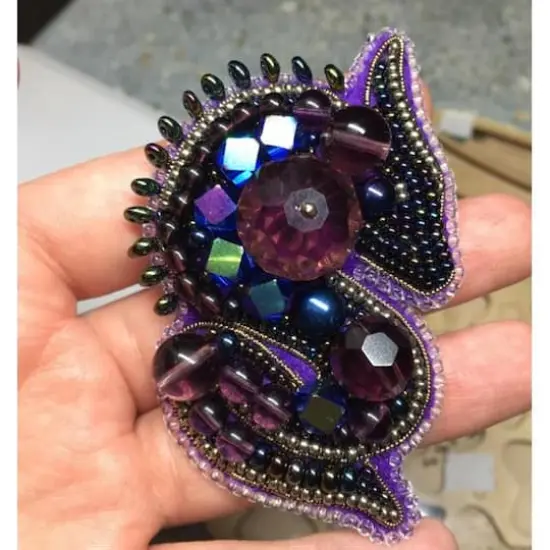 Crystal Art Beadwork Kit For Creating Broоch The Dragon {5}