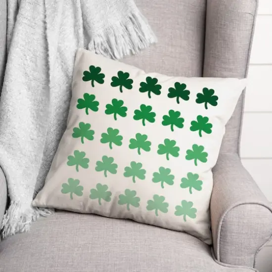 St. Patrick Shamrocks Throw Pillow {3}