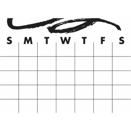 RoomMates Doodle Dry Erase Calendar Peel & Stick Wall Decal {1}