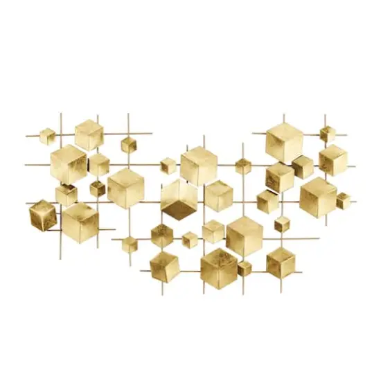 Gold Metal Glam Wall Decor, 20" x 36" x 2" {1}