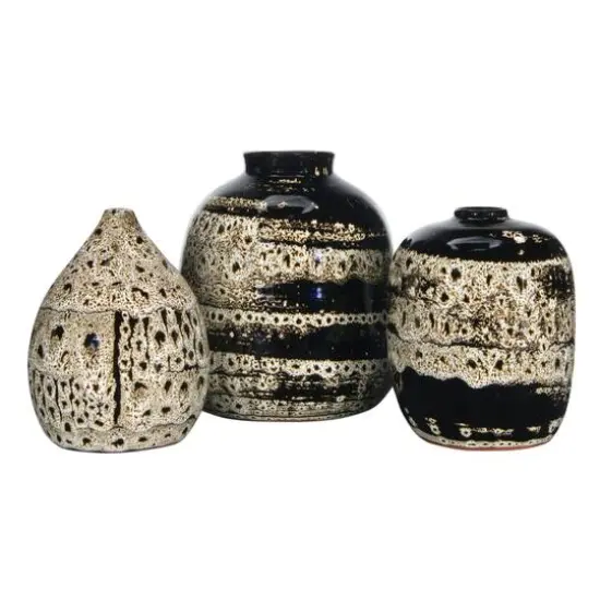 Hello Honey&reg; Reactive Glaze Brown Terracotta Vase Set {3}