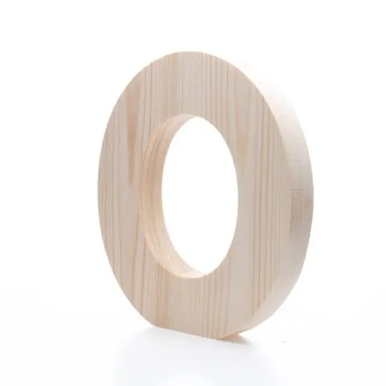 Hampton Art&trade; 8" Chunky Wood Letter O {4}