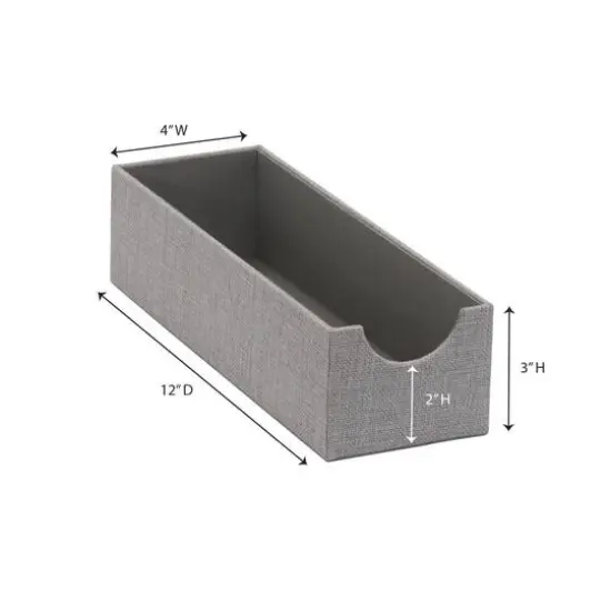 Household Essentials 12" Narrow Accessory Organizer Tray Gray {10}