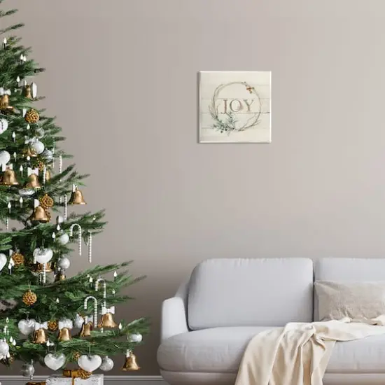 Stupell Industries Seasonal Winter Joy Wreath Wall Plaque Art {3}