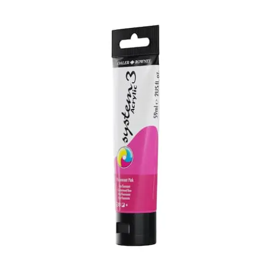 Daler-Rowney&reg; Original System 3 Acrylic Paint, 59mL 538 Fluorescent Pink {5}