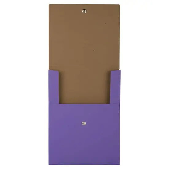 JAM Paper Vertical Kraft Snap Closure Portfolio Purple {5}
