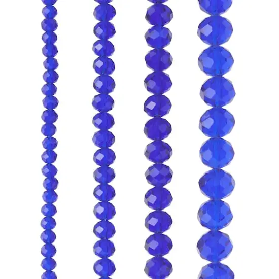 Blue Faceted Glass Rondelle Beads by Bead Landing&trade; {1}