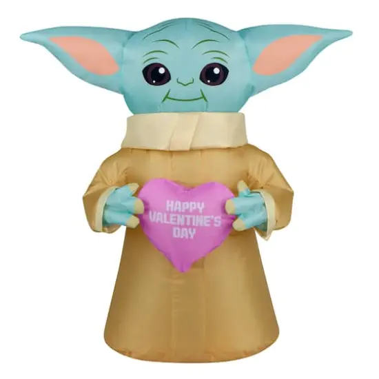 20" LED Inflatable Valentine's Baby Yoda {1}