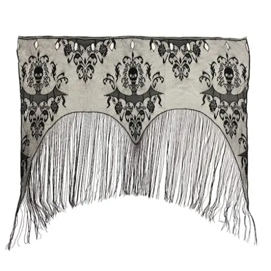 37.5" Skull Damask Lace Curtain by Ashland&reg; {1}