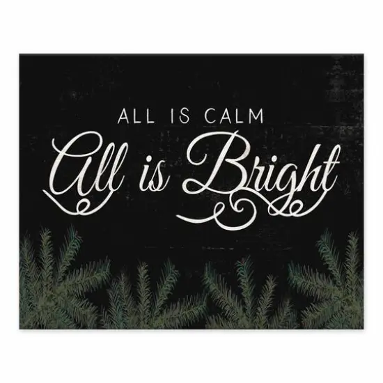 All Is Calm All Is Bright Tabletop Canvas {1}