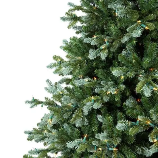 6.5ft. Pre-Lit Real Touch&trade; Blue Spruce Full Artificial Christmas Tree, Clear Lights {6}