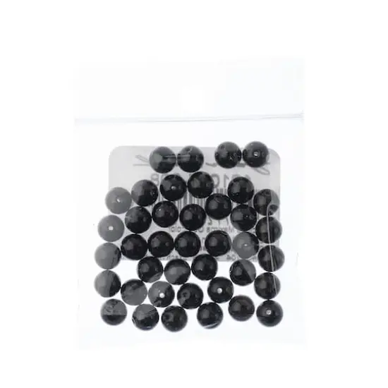 Preciosa Maxima Gemcolor 6mm Glass Pearls, 40ct. Magic Black {3}