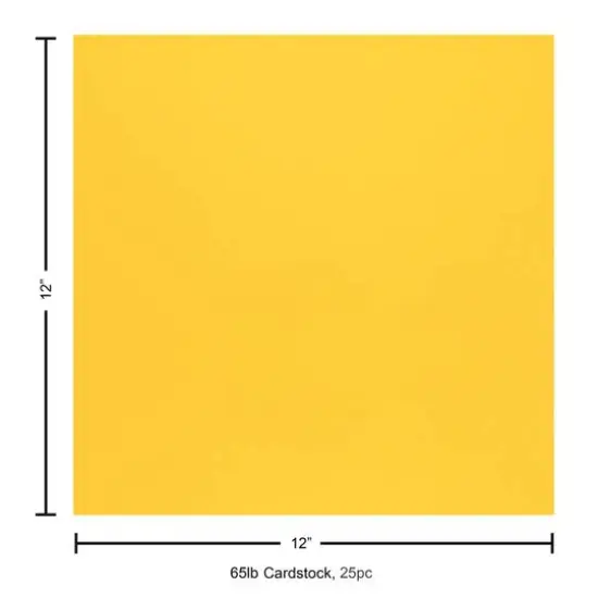 PA Paper&trade; Accents 12" x 12" 65lb. Cardstock, 25 Sheets Sunglow {5}