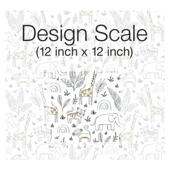 RoomMates White & Yellow Jungle Menagerie Peel & Stick Wallpaper {7}