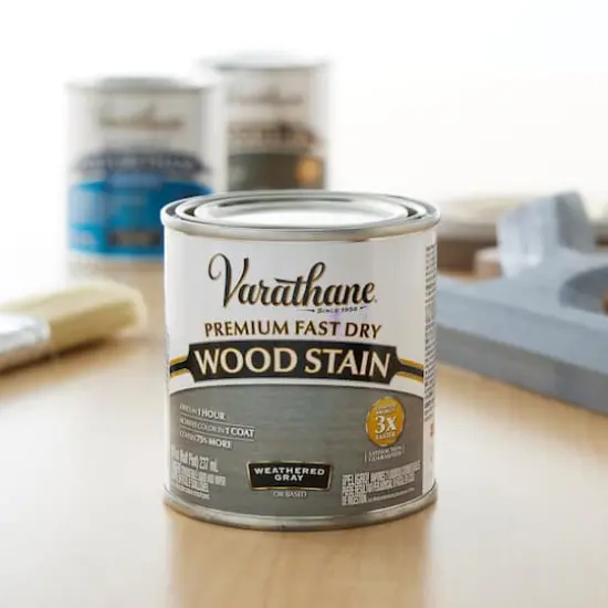 Varathane® 8oz. Premium Fast Dry Wood Stain Weathered Gray {4}