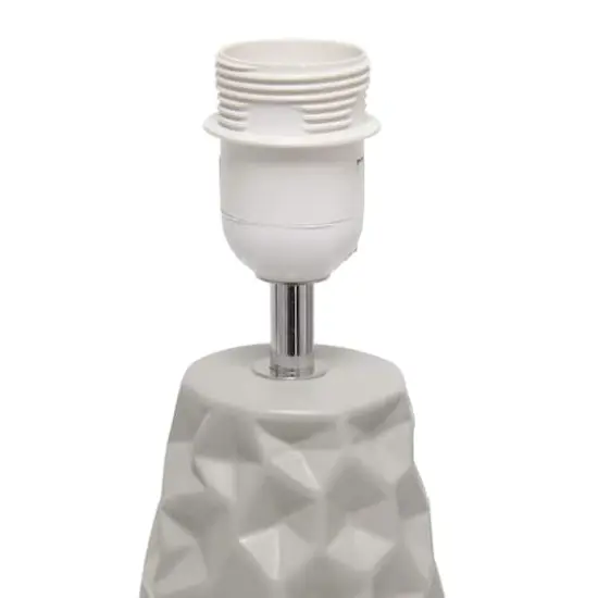 Simple Designs Sculpted Ceramic Table Lamp Gray {7}