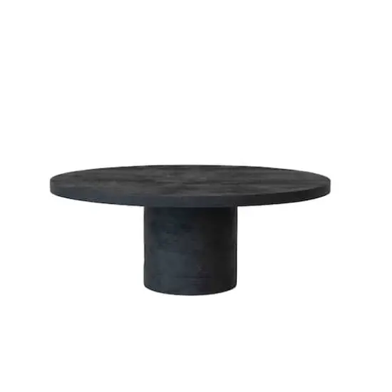 Hello Honey&reg; 16" Black Oval Mango Wood Pedestal {6}