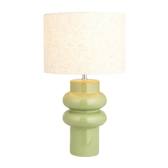 Hello Honey® 20.5" Stoneware Table Lamp with Linen Shade and Inline Switch {8}