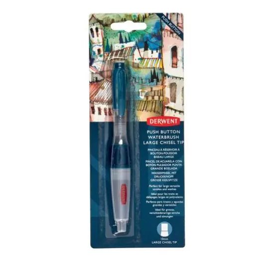 Derwent&reg; Large Chisel Tip Push Button Waterbrush {1}