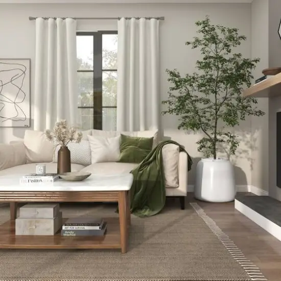 20" White Modern Wide Floor Vase {15}