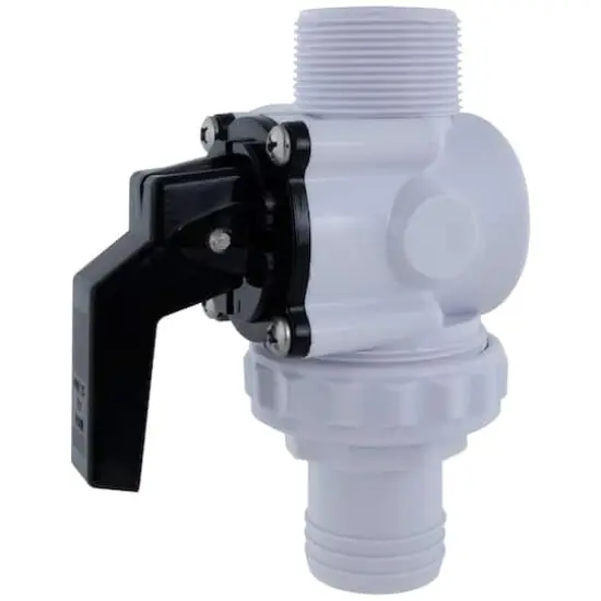 Swim Central 6.25" White HydroTools Swimming Pool & Spa Standard Left Outlet 3-Way Ball Valve {3}