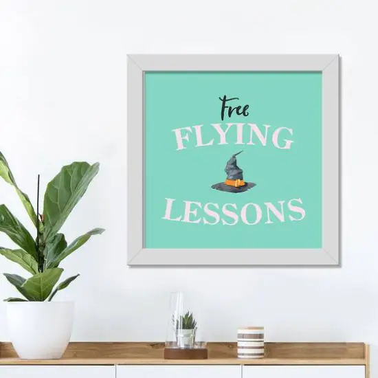 Flying Lesson White Framed Print Wall Art {4}