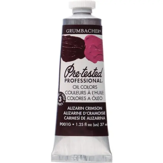 Grumbacher&reg; Pre-Tested Professional&reg; Oil Color Paint, 37mL Alizarin Crimson {1}
