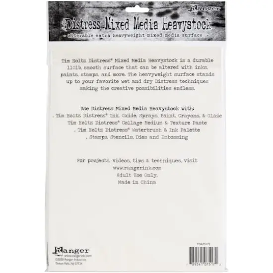 Tim Holtz&reg; Distress&reg; 8.5" x 11" Mixed Media Heavystock, 10ct. {3}
