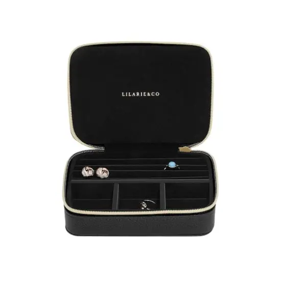 Lilarie & Co. Travel Jewelry Box Black {3}