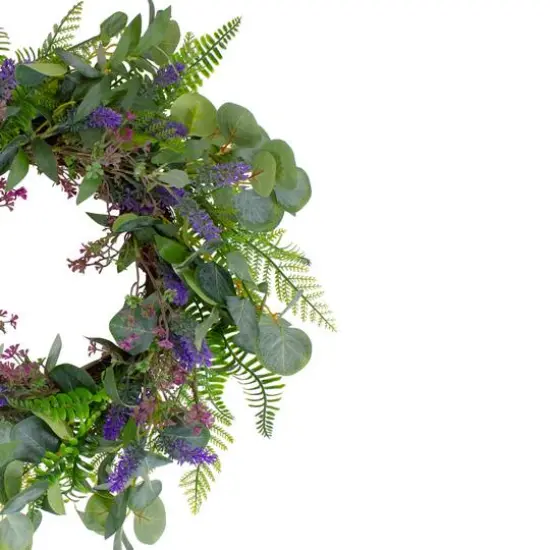 22" Lavender & Greenery Wreath {6}