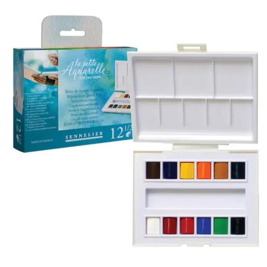 Sennelier La Petite Aquarelle 12-Color Half Pan Watercolor Set {1}