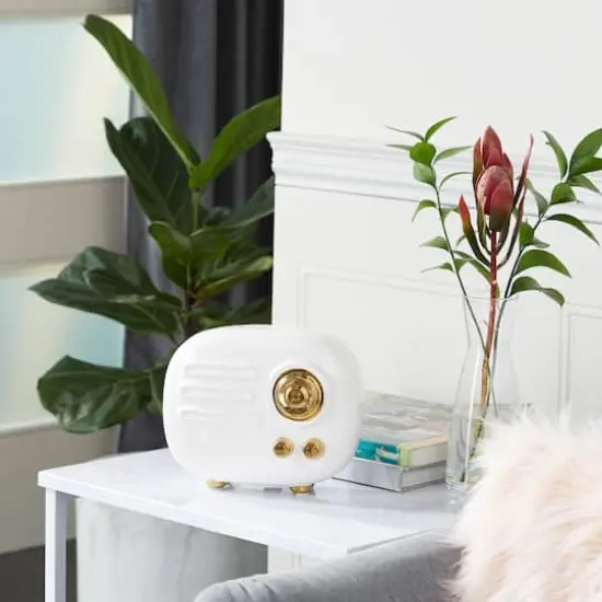 CosmoLiving by Cosmopolitan Gold Ceramic Modern Sculpture, Abstract 7" x 8" x 4" {9}