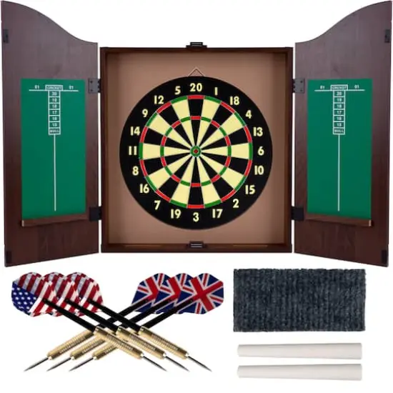 Toy Time Dartboard Cabinet Set {1}