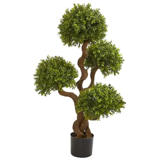 3.5ft. Potted Four Ball Boxwood Topiary Tree {1}