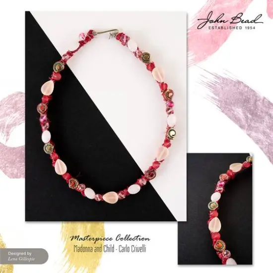 John Bead Masterpiece Collection Glass Bead Box Mix Madonna and Child/Carlo Crivelli {4}