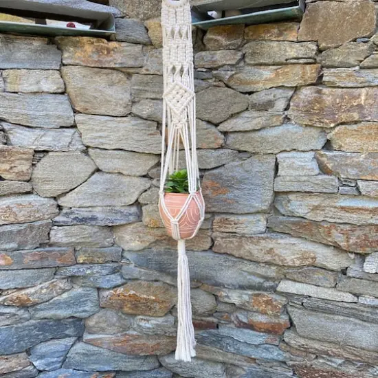 Flora Bunda 40" Macram&eacute; Plant Hanger {4}