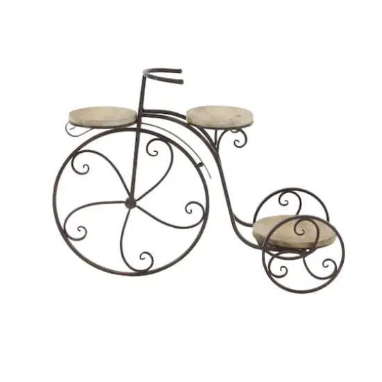 Brown Metal Farmhouse Bicycle Plantstand, 31" x 23" {3}