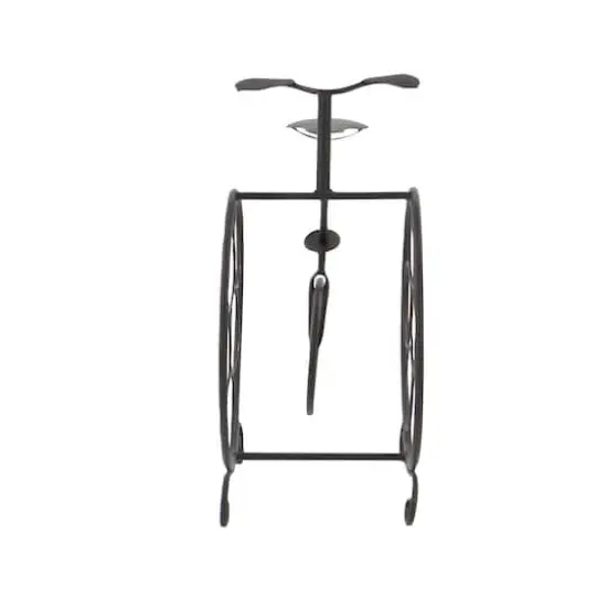 21"Rustic Brass Bicycle Wine Holder Rack {4}