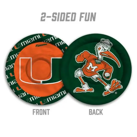 NCAA Flimzee Bean-Bag Flying Disc Miami Hurricanes {3}