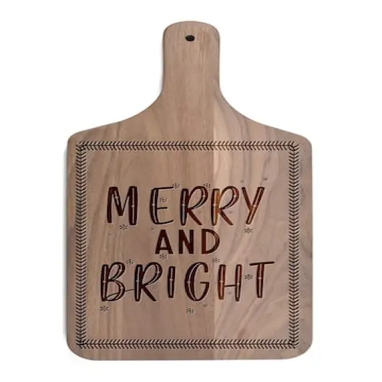 17" Merry & Bright Walnut Paddle Cutting Board {1}