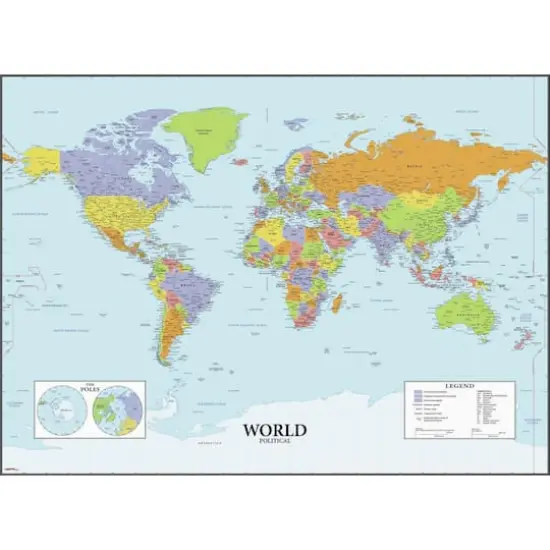 RoomMates Dry Erase Map Of The World Peel & Stick Decals {1}