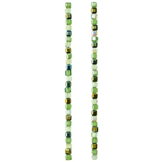 4mm Glass Cube Mix by Bead Landing&trade; Green {4}