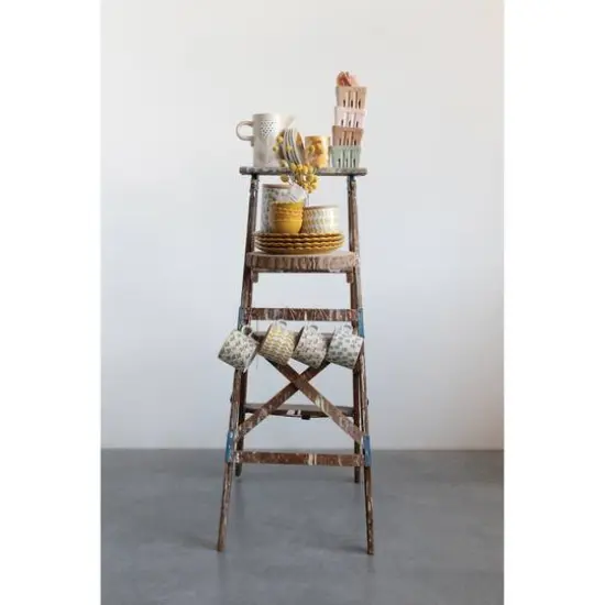 Hello Honey&reg; 5.5" Hand Painted Stoneware Plate with Floral Pattern Set, 4ct. {4}