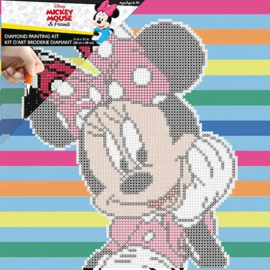 Camelot&reg; Dots Minnie Stripes Diamond Painting Kit {3}